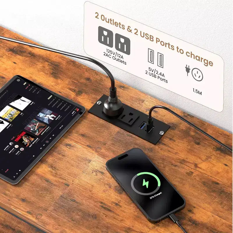 Meuble TV commode de 63 pouces avec 12 tiroirs, commode en tissu avec station de charge et lumières LED, étagères ouvertes pour TV de 65-75 pouces, meuble de divertissement moderne