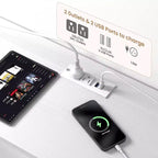 Meuble TV commode de 63 pouces avec 12 tiroirs, commode en tissu avec station de charge et lumières LED, étagères ouvertes pour TV de 65-75 pouces, meuble de divertissement moderne