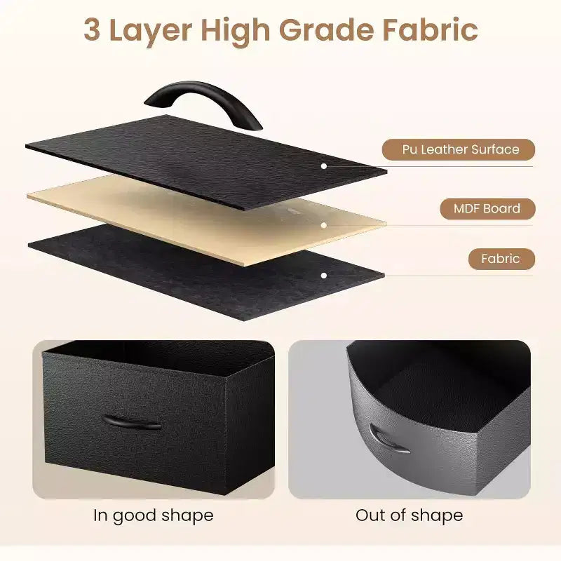 Meuble TV commode de 63 pouces avec 12 tiroirs, commode en tissu avec station de charge et lumières LED, étagères ouvertes pour TV de 65-75 pouces, meuble de divertissement moderne