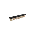 Banc Meridian Furniture Pavilion en tissu bouclé noir