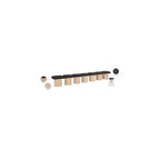 Banc Meridian Furniture Pavilion en tissu bouclé noir