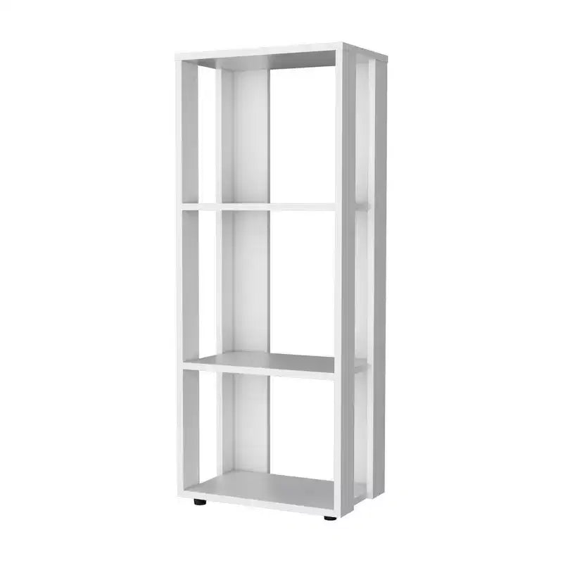 FM Furniture, Bibliothèque Modoc en mélamine avec rangements ouverts