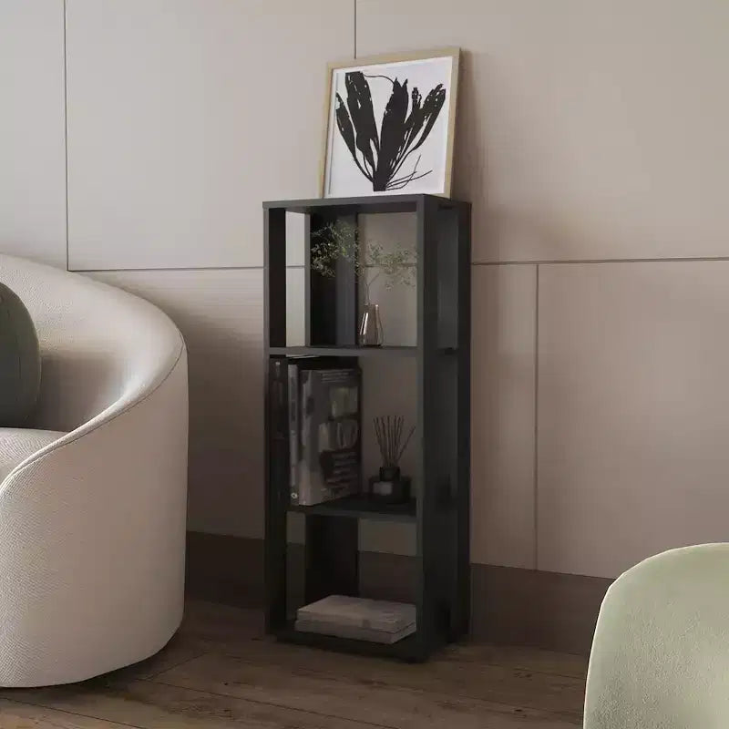 FM Furniture, Bibliothèque Modoc en mélamine avec rangements ouverts