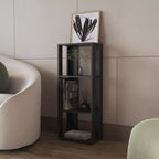 FM Furniture, Bibliothèque Modoc en mélamine avec rangements ouverts