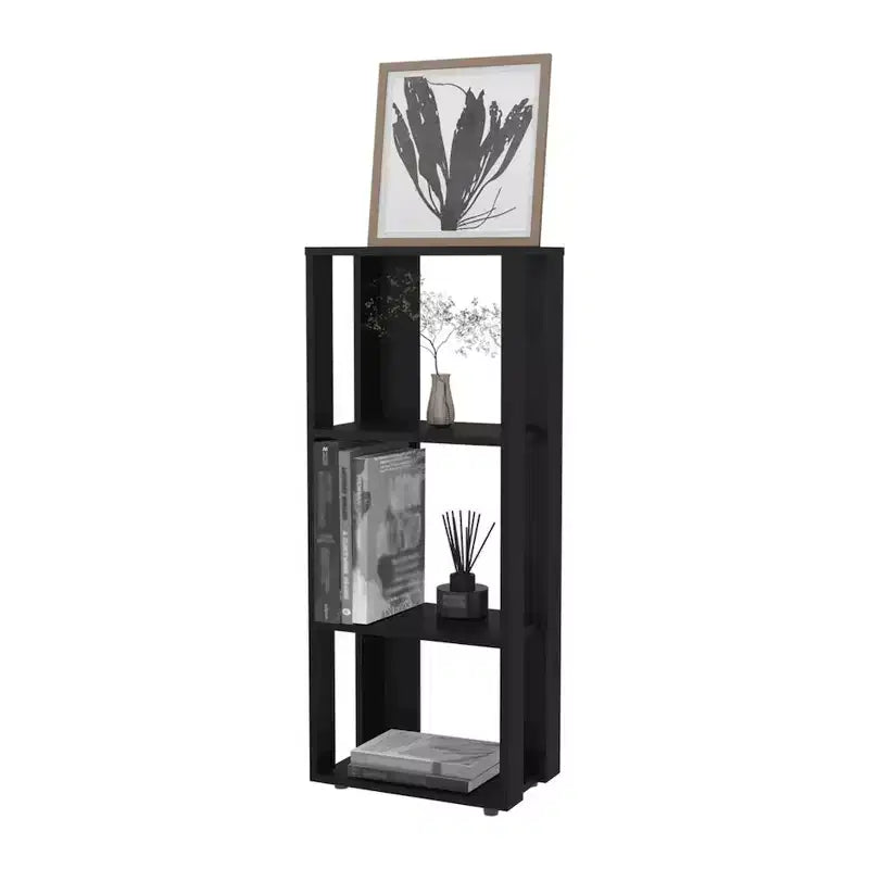 FM Furniture, Bibliothèque Modoc en mélamine avec rangements ouverts