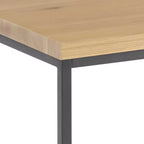 Lot de 2 tables d'appoint gigognes Alaterre Furniture avec plateaux en bois et bases en métal, tables d'appoint modernes et minimalistes pour salon, appartement ou dortoir, chêne