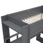 Lit mezzanine gaming Polibi Ultimate avec bureau LED, station de recharge et rangements intégrés