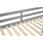 Lit mezzanine bas pour enfants, cadre de lit mezzanine junior en bois avec échelle pour filles garçons adolescents