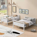 Lit superposé en bois deux places au-dessus d'un lit double pour enfants, avec barrière de sécurité, pour chambre à coucher ou dortoir