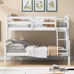 Lit superposé en bois deux places au-dessus d'un lit double pour enfants, avec barrière de sécurité, pour chambre à coucher ou dortoir