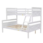 Lit superposé en bois deux places au-dessus d'un lit double pour enfants, avec barrière de sécurité, pour chambre à coucher ou dortoir