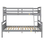 Lit superposé en bois deux places au-dessus d'un lit double pour enfants, avec barrière de sécurité, pour chambre à coucher ou dortoir
