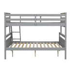 Lit superposé en bois deux places au-dessus d'un lit double pour enfants, avec barrière de sécurité, pour chambre à coucher ou dortoir