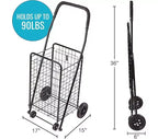 DMI Chariot utilitaire pliant à roulettes, capacité de 40 kg, chariot roulant léger avec étui de transport
