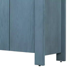 Hostack Buffet bahut de ferme 4 portes avec étagères réglables pour salle à manger et cuisine, bleu marine