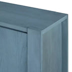 Hostack Buffet bahut de ferme 4 portes avec étagères réglables pour salle à manger et cuisine, bleu marine