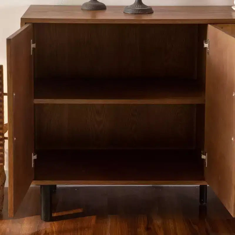 Buffet bahut ModernLuxe à 4 portes, table console en bois avec étagère réglable, marron - ModernLuxe