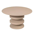 Storied Home Metal Accordion Coffee Table, Beige