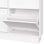 Meuble à chaussures étroit Okak, meuble à chaussures avec 6 tiroirs basculants et étagère réglable, rangement à chaussures pour entrée, salon, couloir