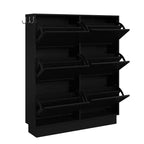 Meuble à chaussures étroit Okak, meuble à chaussures avec 6 tiroirs basculants et étagère réglable, rangement à chaussures pour entrée, salon, couloir