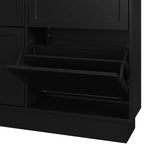 Meuble à chaussures étroit Okak, meuble à chaussures avec 6 tiroirs basculants et étagère réglable, rangement à chaussures pour entrée, salon, couloir