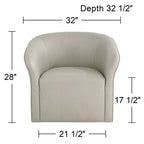 Fauteuil pivotant en similicuir Charlie Crème Studio 55D