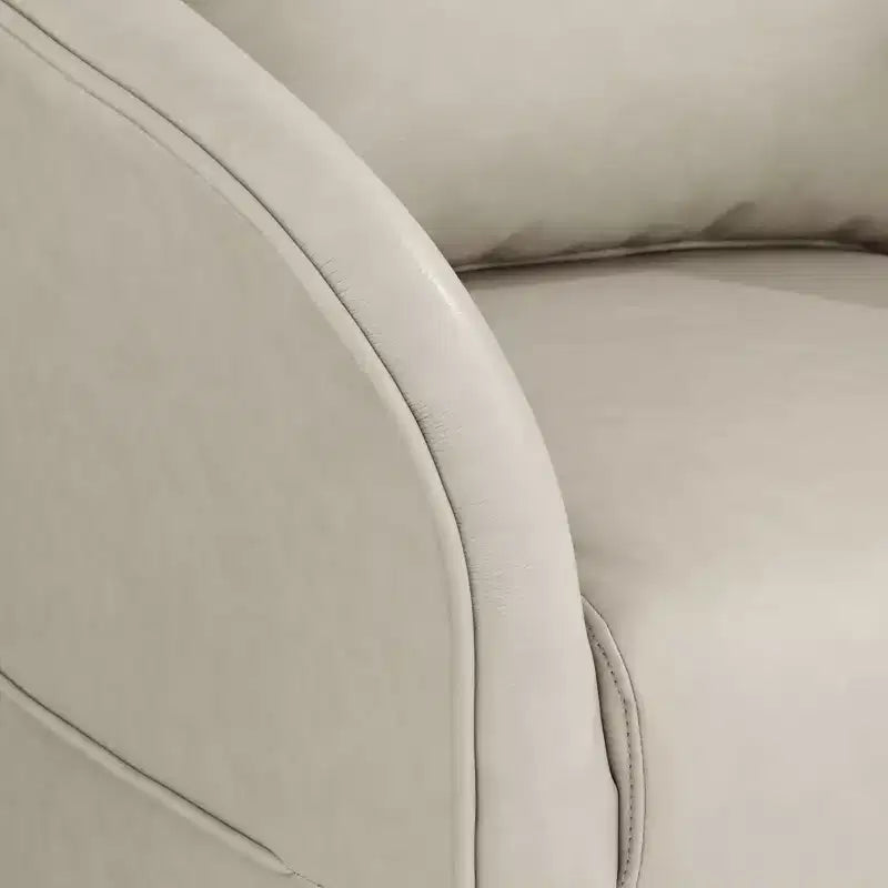 Fauteuil pivotant en similicuir Charlie Crème Studio 55D