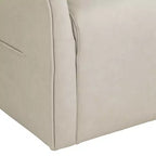 Fauteuil pivotant en similicuir Charlie Crème Studio 55D