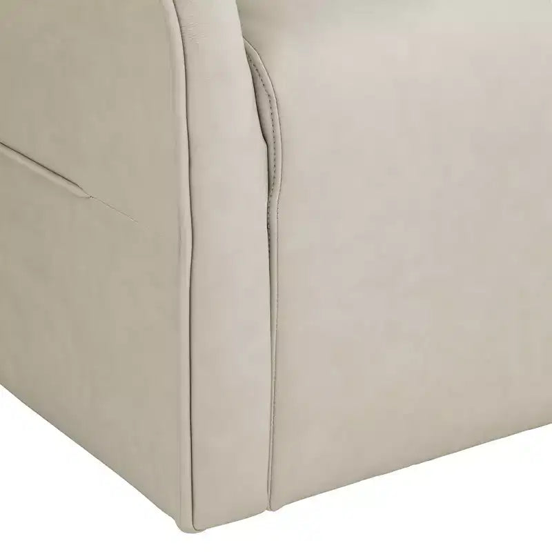 Fauteuil pivotant en similicuir Charlie Crème Studio 55D