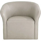 Fauteuil pivotant en similicuir Charlie Crème Studio 55D