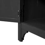 Buffet Luxystar avec MDF+placage de pin et étagères réglables pour Salons et Entrées, Noir