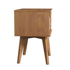 Galano Abby Serene Table de chevet à 1 tiroir avec rangement, lot de 2 - Noyer ambré