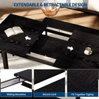Ensemble de table à manger extensible TROPOW pour 6 à 8 personnes, table en bois de style rustique avec 2 bancs et 2 tabourets