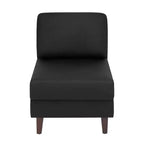 Fauteuil de réception central rembourré Flash Furniture HERCULES Artemis avec pieds en noyer et patins ajustables