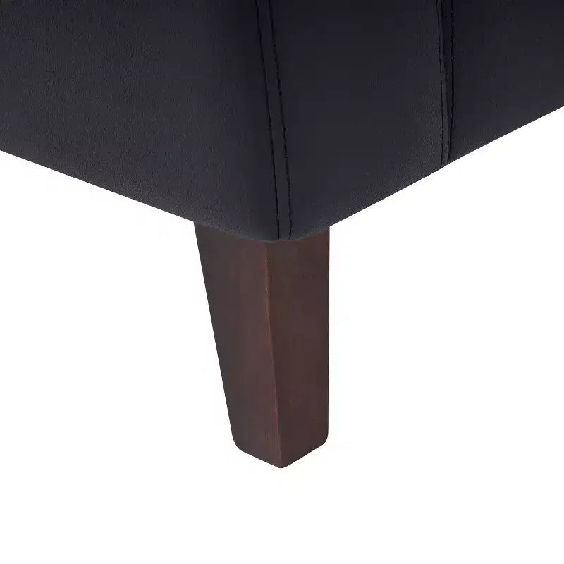 Fauteuil de réception central rembourré Flash Furniture HERCULES Artemis avec pieds en noyer et patins ajustables