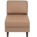 Fauteuil de réception central rembourré Flash Furniture HERCULES Artemis avec pieds en noyer et patins ajustables