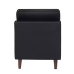 Fauteuil de réception central rembourré Flash Furniture HERCULES Artemis avec pieds en noyer et patins ajustables