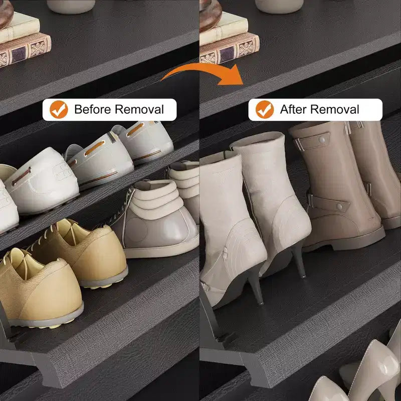 Meuble à chaussures GustoWave avec 6 tiroirs abattants, armoire à chaussures en bois avec étagère réglable, rangement à chaussures