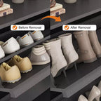 Meuble à chaussures GustoWave avec 6 tiroirs abattants, armoire à chaussures en bois avec étagère réglable, rangement à chaussures