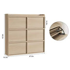 Meuble à chaussures GustoWave avec 6 tiroirs abattants, armoire à chaussures en bois avec étagère réglable, rangement à chaussures