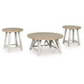 Signature Design by Ashley Fawndell 3-Piece Coffee Table Set with End Tables - Antique White/Brown Finish