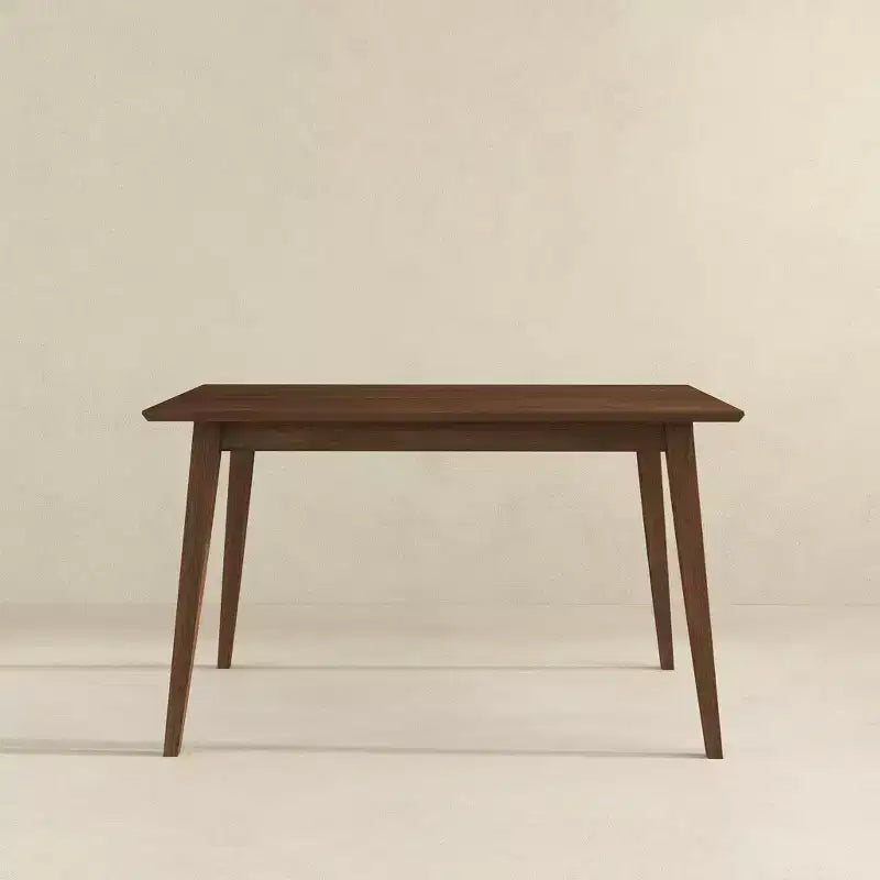 Table à manger rectangulaire en bois massif de style moderne 47 po Table de petit-déjeuner moderne à bords biseautés, 4 places