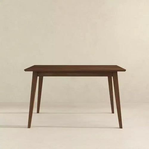 Table à manger rectangulaire en bois massif de style moderne 47 po Table de petit-déjeuner moderne à bords biseautés, 4 places