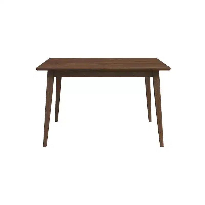 Table à manger rectangulaire en bois massif de style moderne 47 po Table de petit-déjeuner moderne à bords biseautés, 4 places