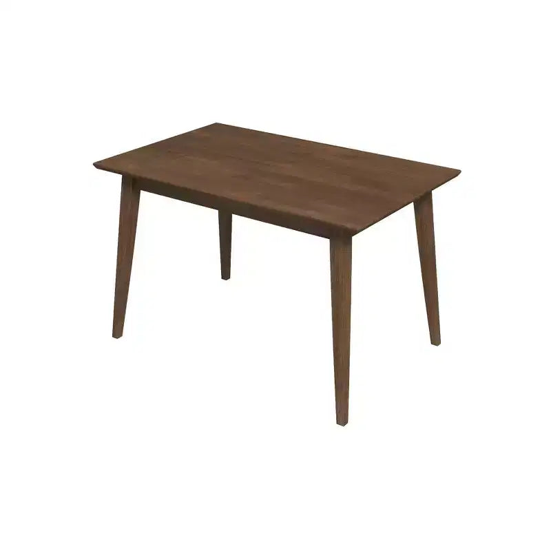 Table à manger rectangulaire en bois massif de style moderne 47 po Table de petit-déjeuner moderne à bords biseautés, 4 places