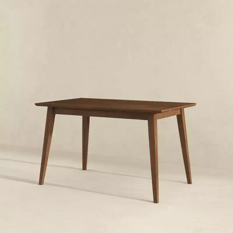 Table à manger rectangulaire en bois massif de style moderne 47 po Table de petit-déjeuner moderne à bords biseautés, 4 places
