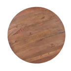Table de salle à manger Royal Hampton | Plateau rond de 120 cm | Bois de manguier naturel marron fait main | Piétement oblique à quatre pieds