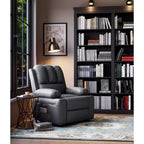 Fauteuil inclinable de massage, fauteuil inclinable pivotant en cuir PU pour salon, chambre de bébé ou cinéma maison, canapé inclinable ergonomique avec porte-gobelets