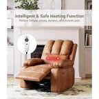 Fauteuil inclinable de massage, fauteuil inclinable pivotant en cuir PU pour salon, chambre de bébé ou cinéma maison, canapé inclinable ergonomique avec porte-gobelets