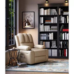 Fauteuil inclinable de massage, fauteuil inclinable pivotant en cuir PU pour salon, chambre de bébé ou cinéma maison, canapé inclinable ergonomique avec porte-gobelets